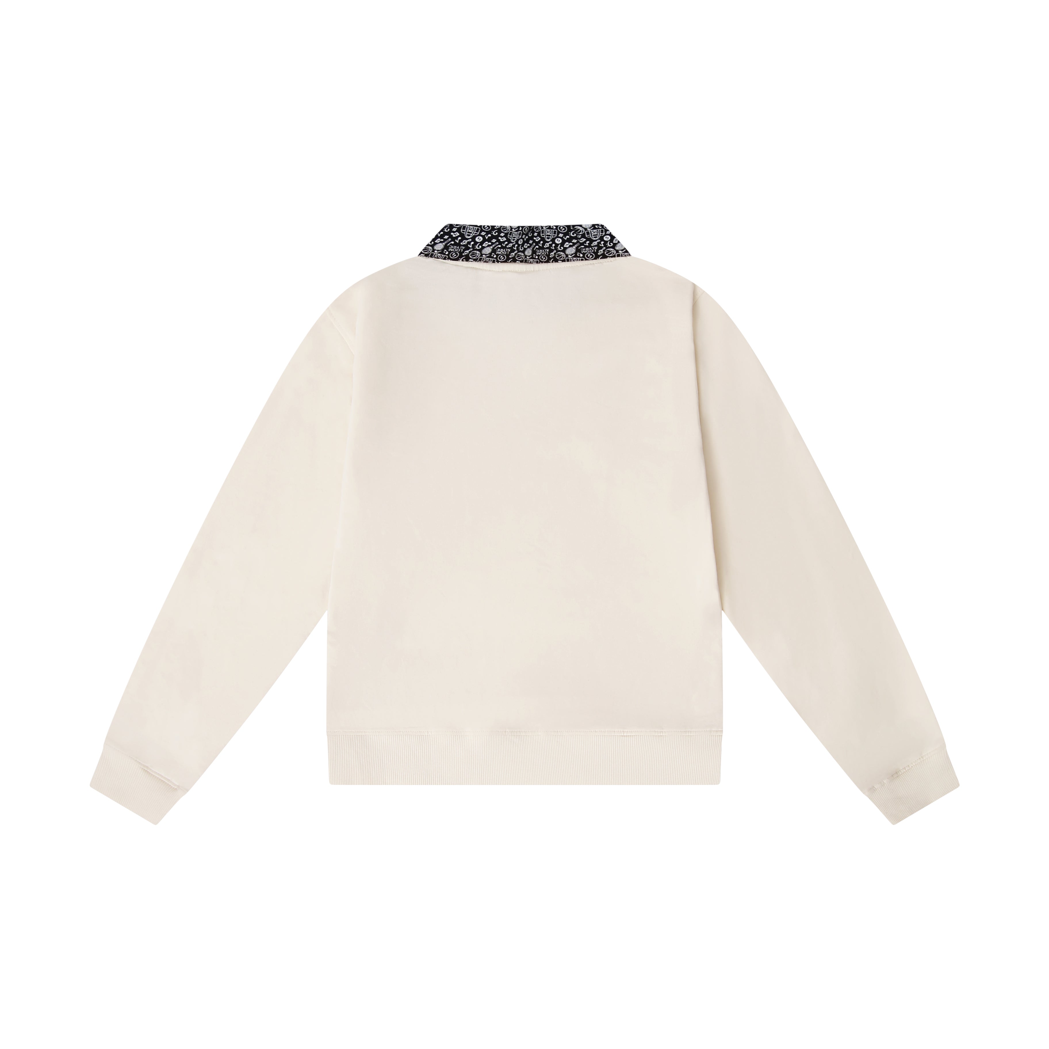 The Printed Collar Tee (Ecru)