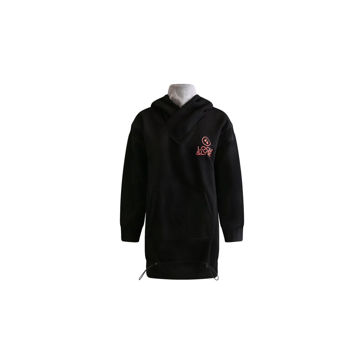 Long Turtle Neck Hoodie (Grey)