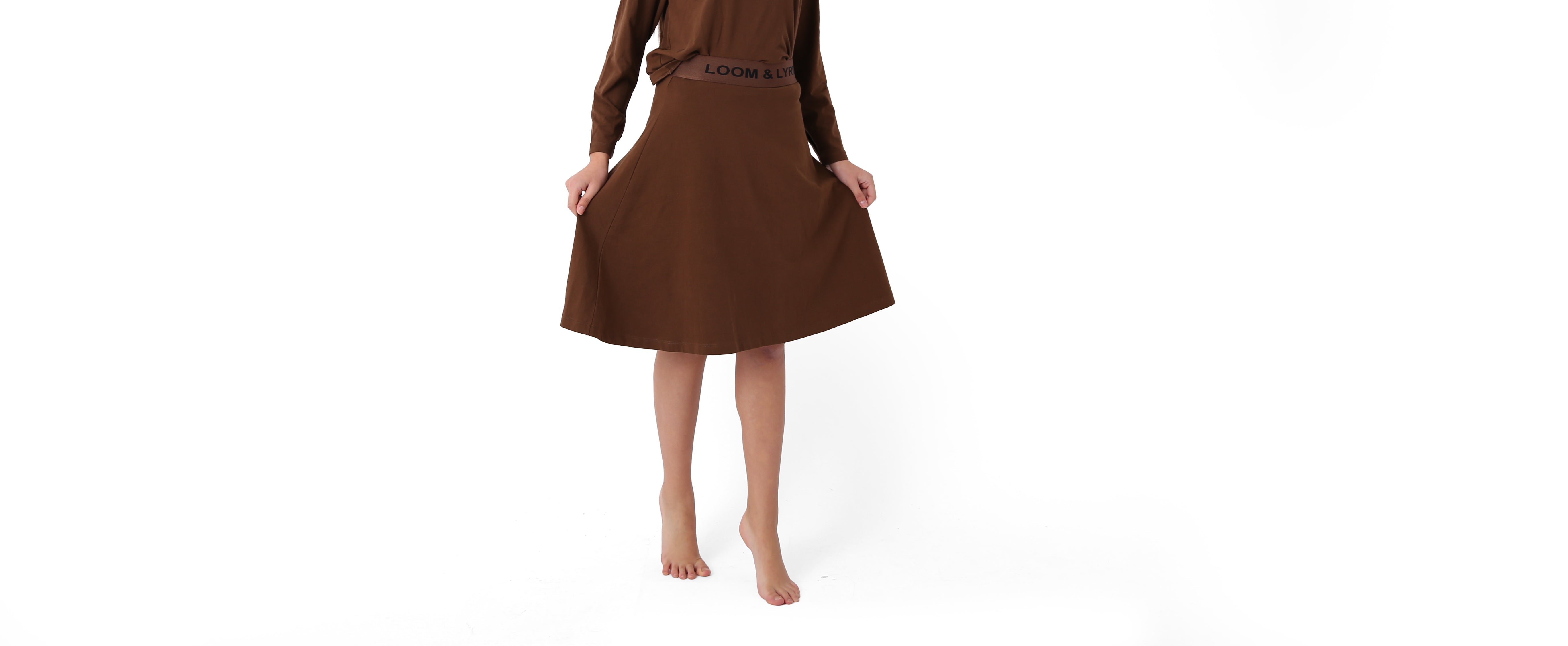 The Studio Skirt with Shorts (Brown)