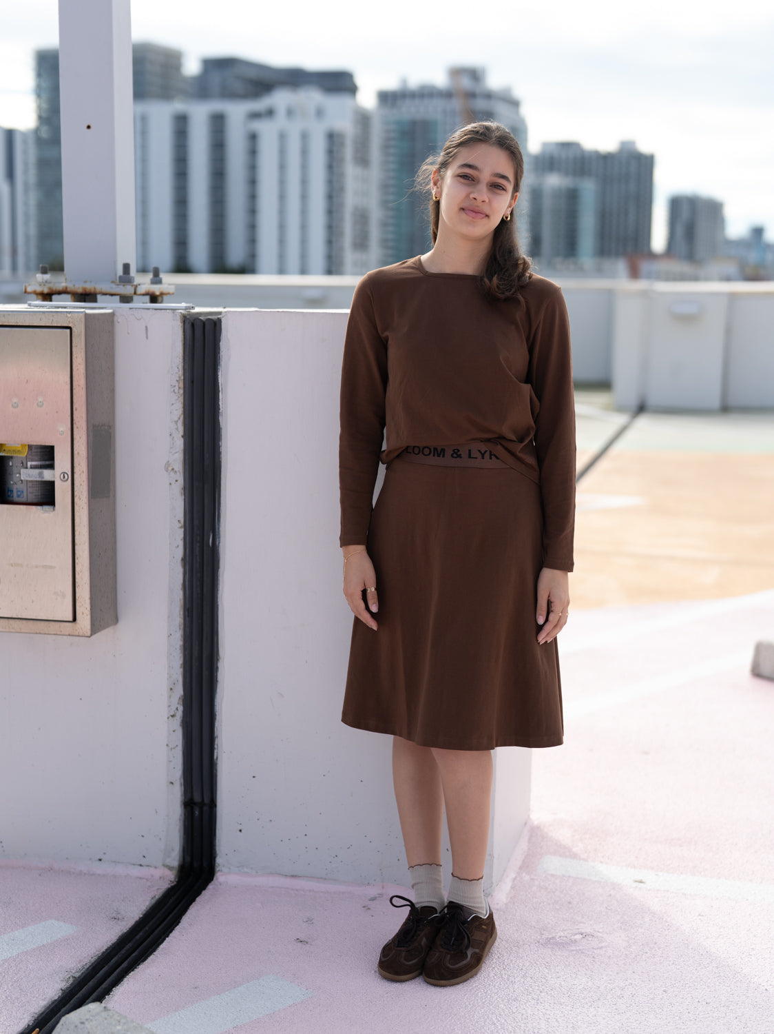 The Square Neck Tee (Brown)