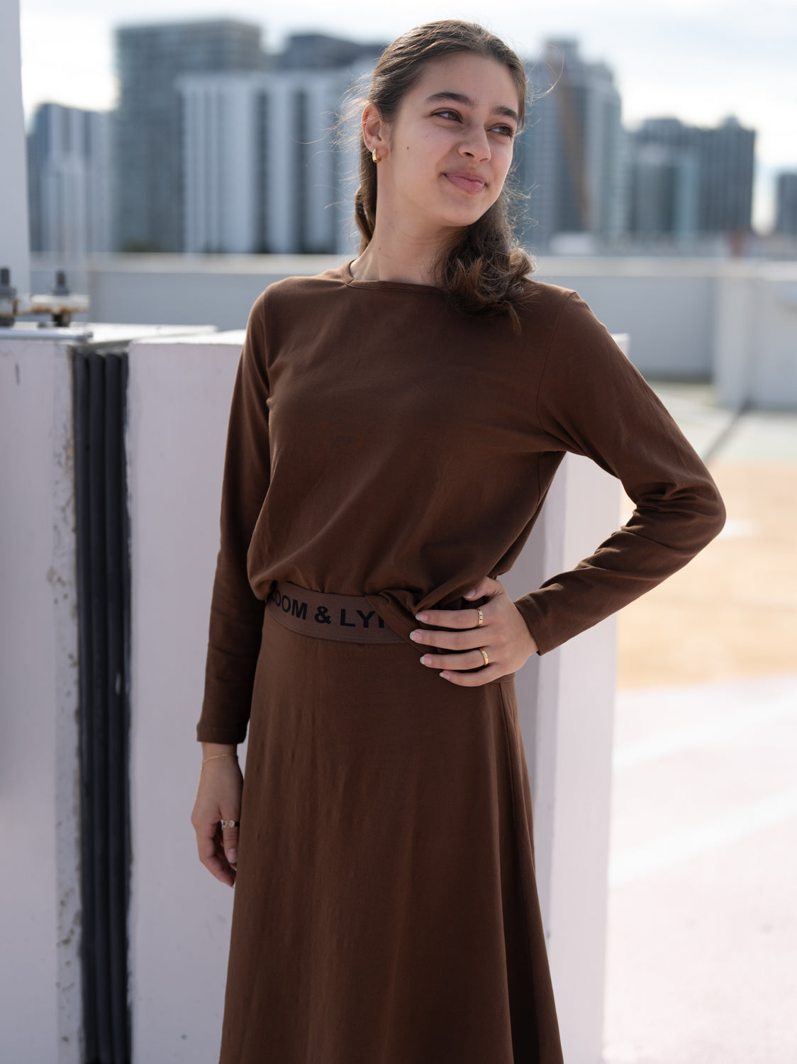 The Square Neck Tee (Brown)