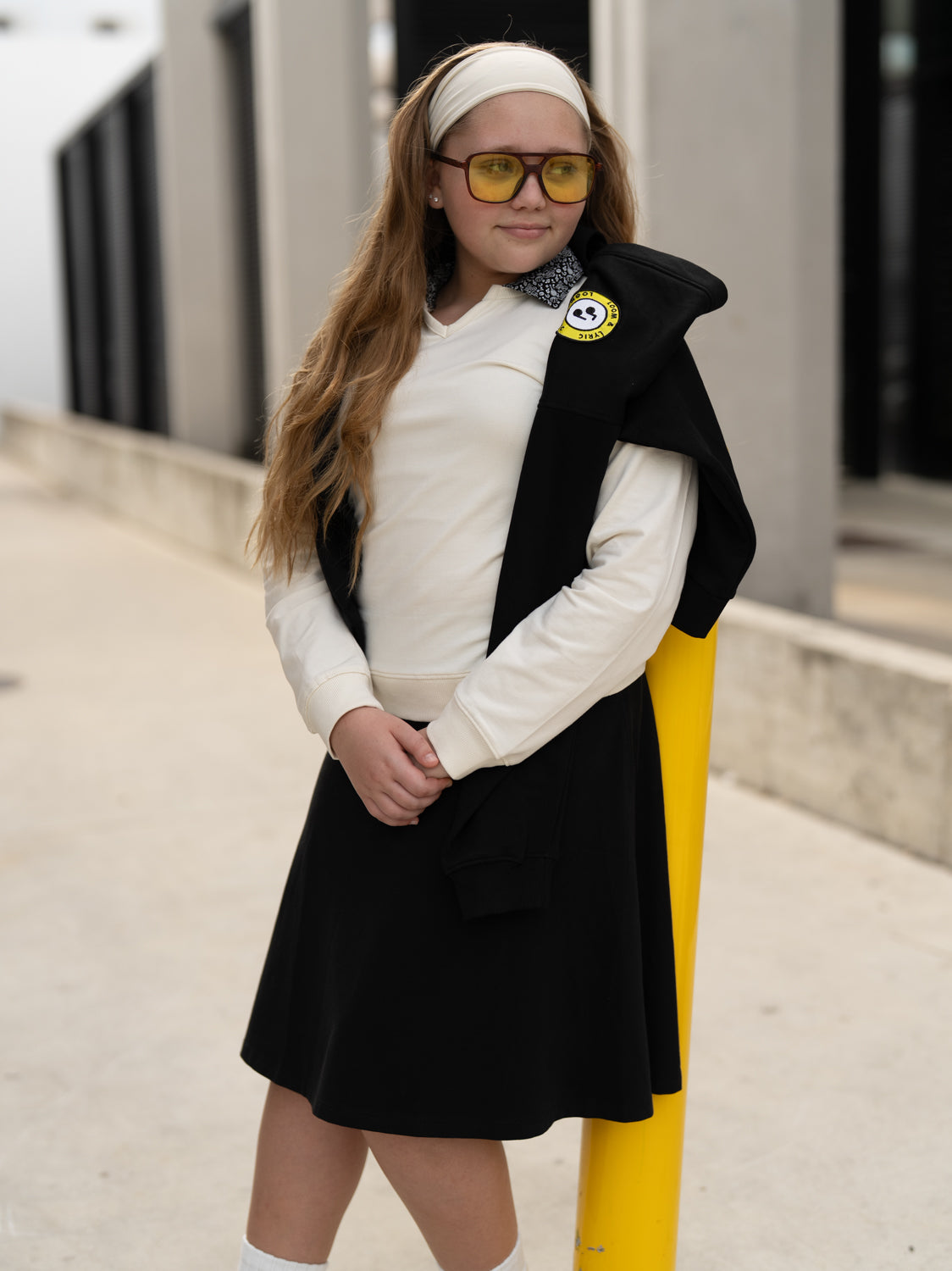 The Printed Collar Tee (Ecru)